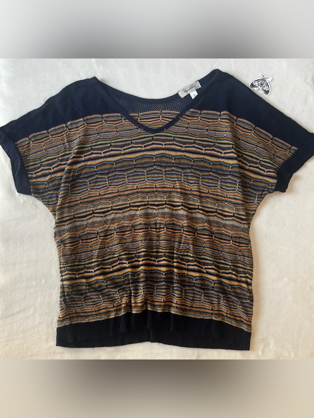 Multi-color Dressbarn Striped Knit Top